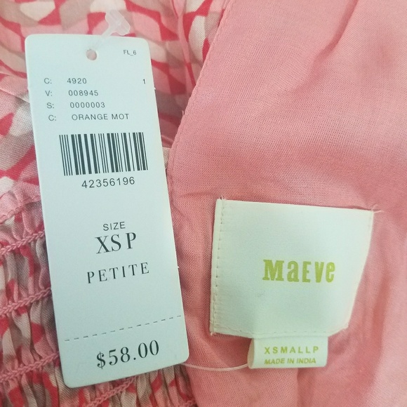 Maeve Verena Tie-Front Blouse in Orange - Picture 4 of 7